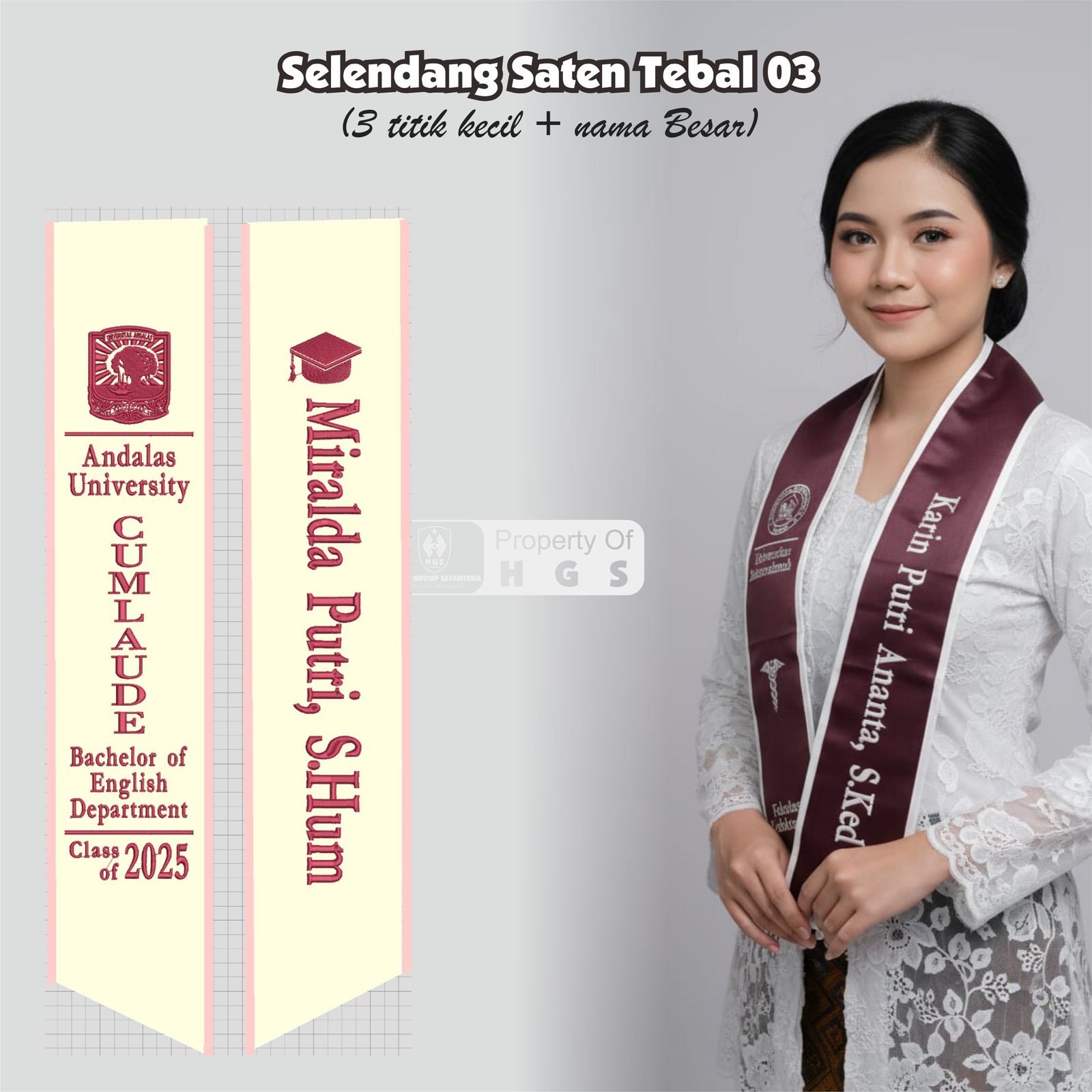 Selendang Saten Tebal  03