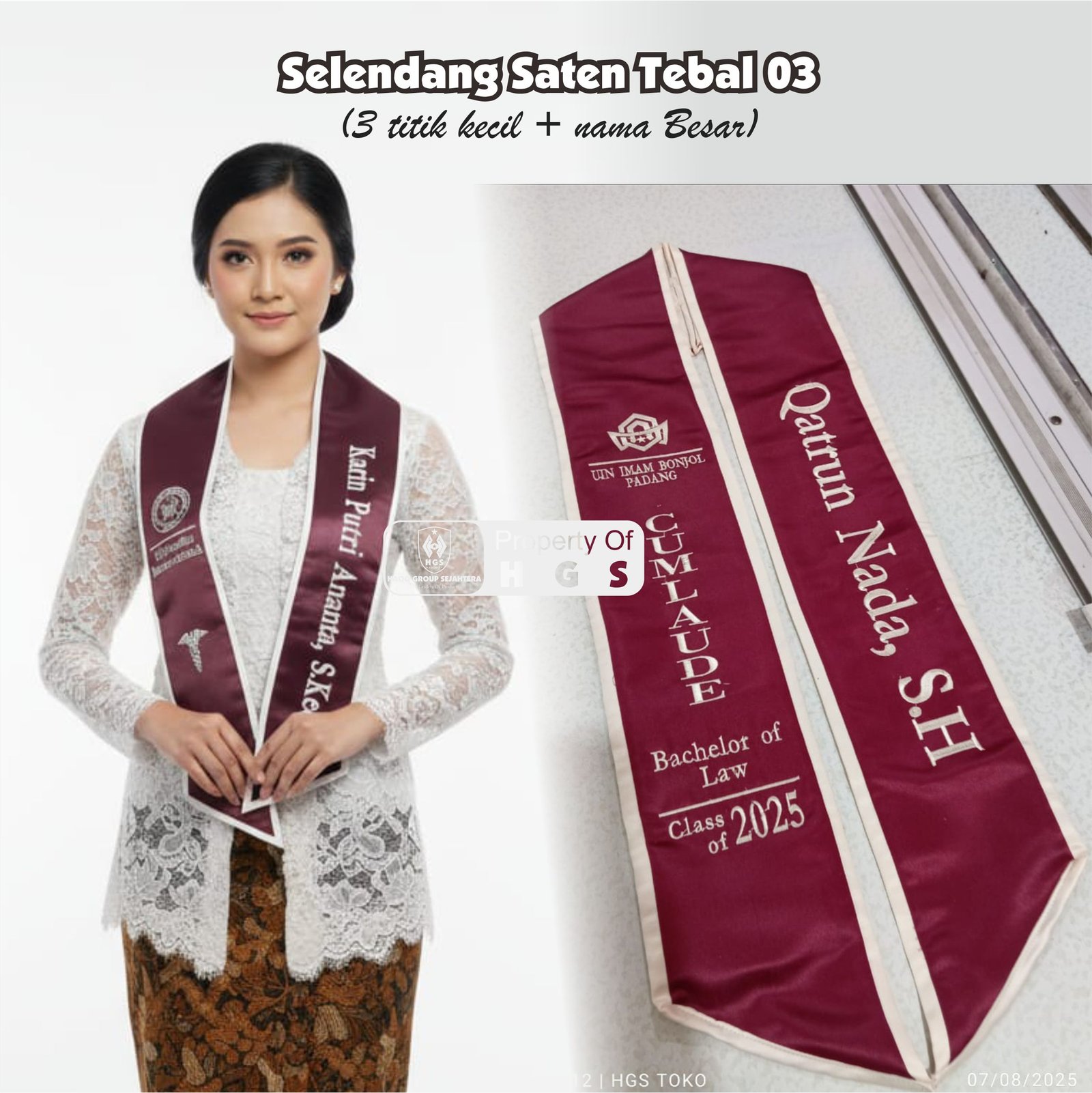 Selendang Saten Tebal  03