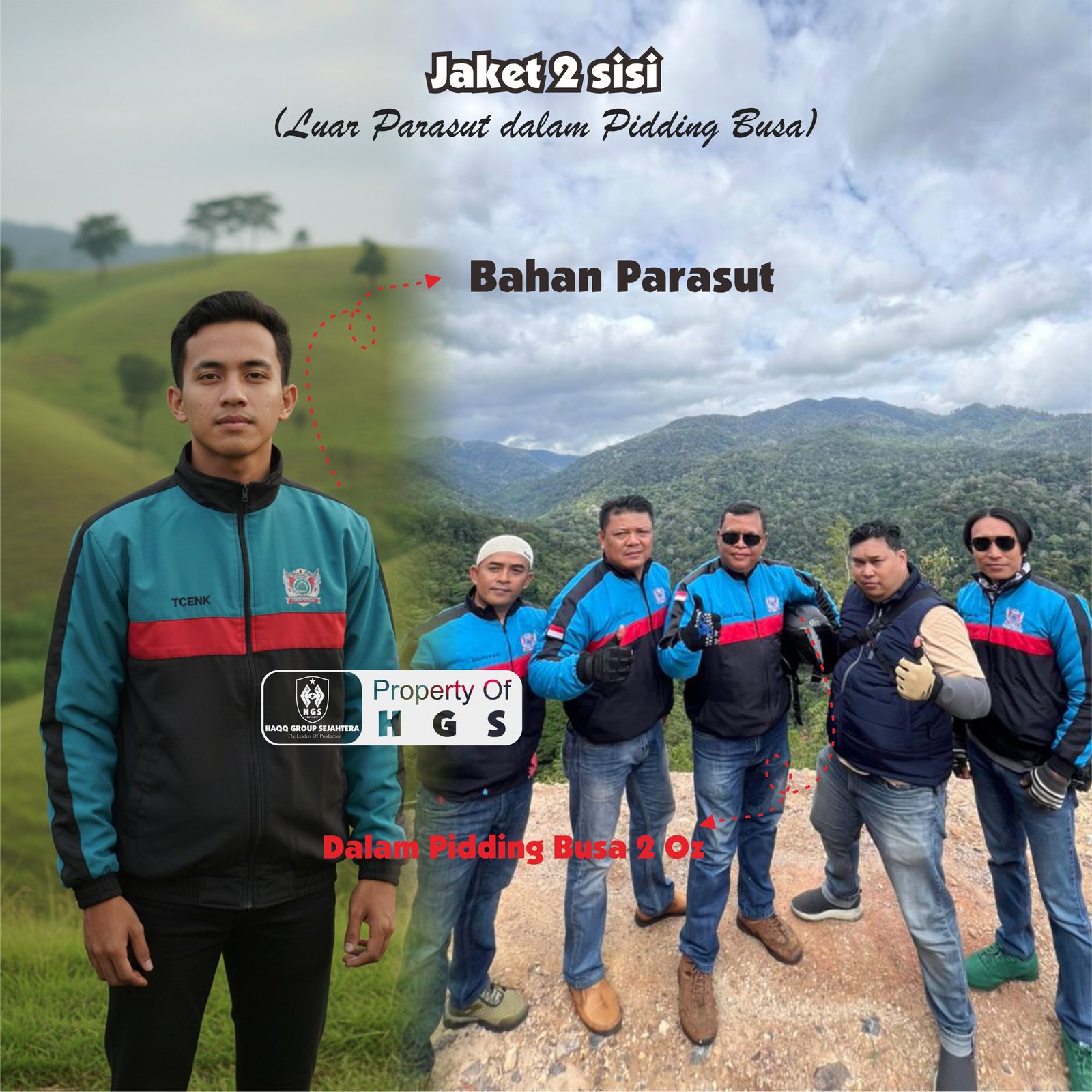 Jaket (diluar Parasut dalam Saten Busa)