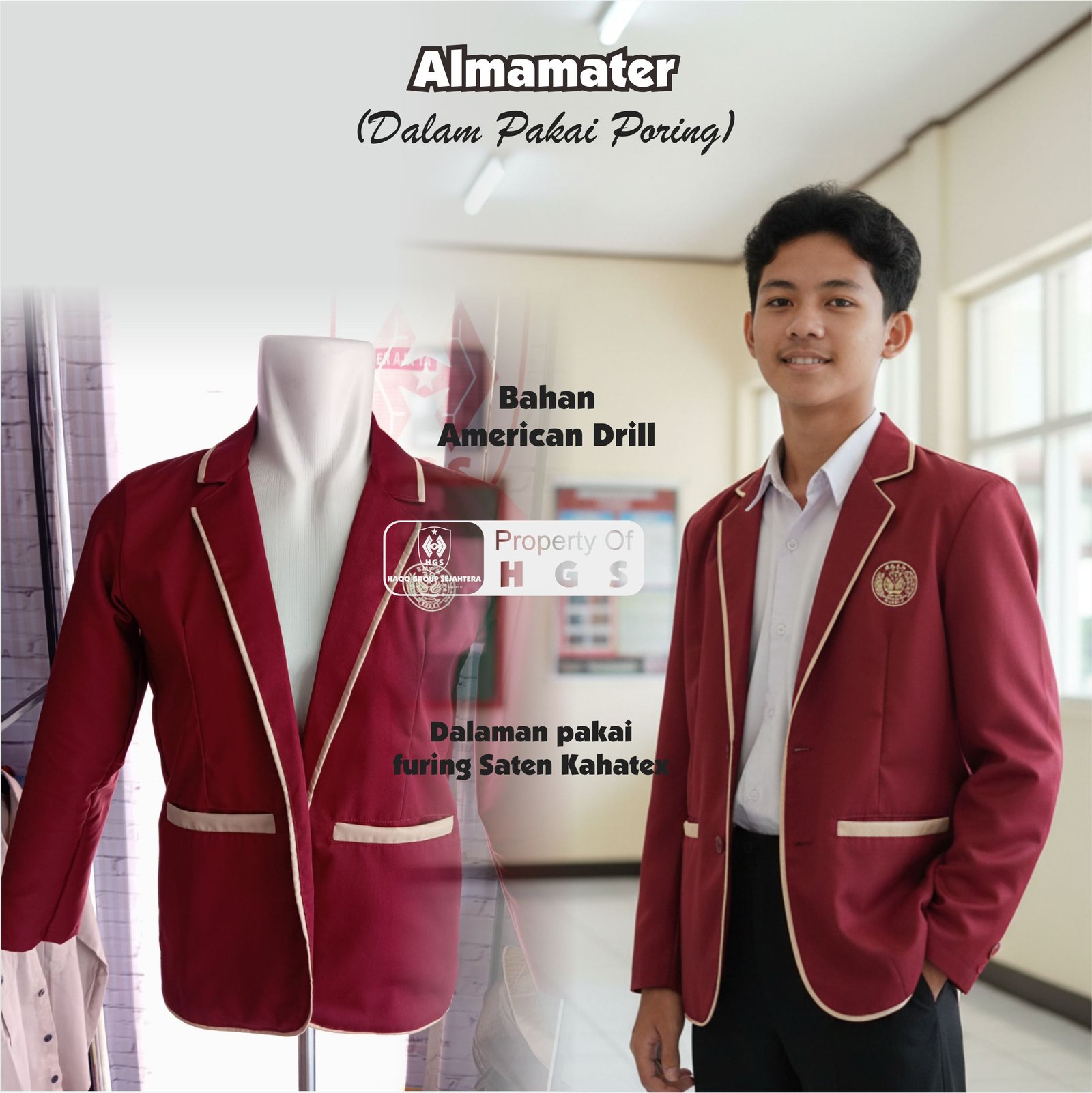 Almamater dalaman parasut / Poring